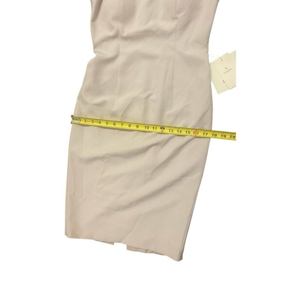 LanTing Bride Dress 4/6 Small Blush Pink 3/4 Sleeve Knee Length Fitted NWT - Picture 6 of 9